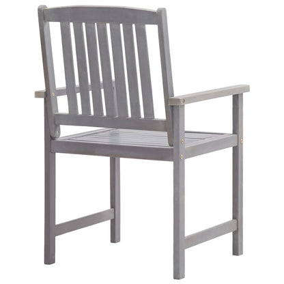 5-tlg. Garten-Essgruppe Grau Massivholz Akazie