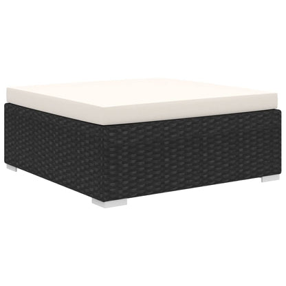 8-tlg. Garten-Lounge-Set mit Auflagen Poly Rattan Schwarz