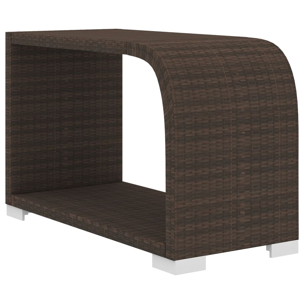 8-tlg. Garten-Lounge-Set mit Auflagen Poly Rattan Braun