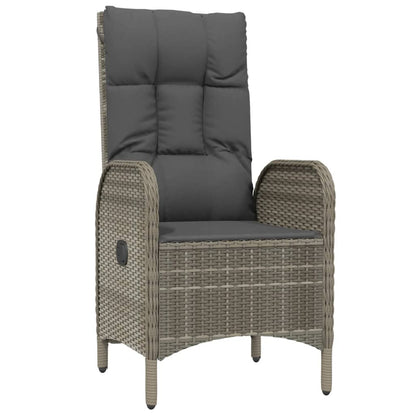 Gartenstühle 2 Stk. Poly Rattan Grau