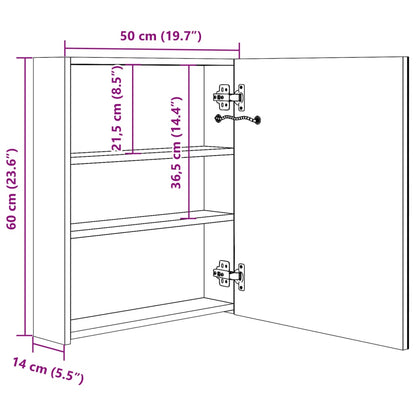 LED-Spiegelschrank 50x13,5x60 cm