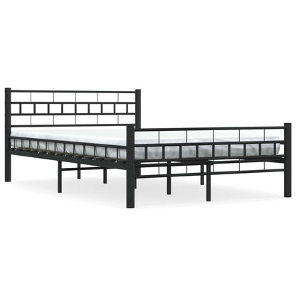Bettgestell Schwarz Stahl 140×200 cm