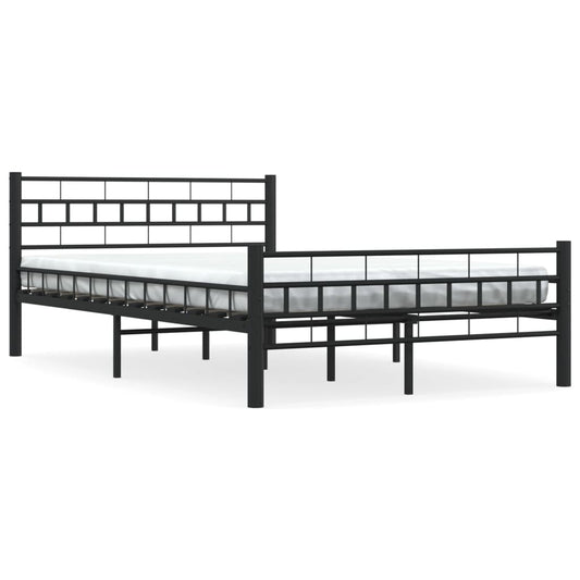 Bettgestell Schwarz Stahl 140×200 cm