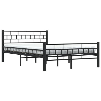 Bettgestell Schwarz Stahl 140×200 cm