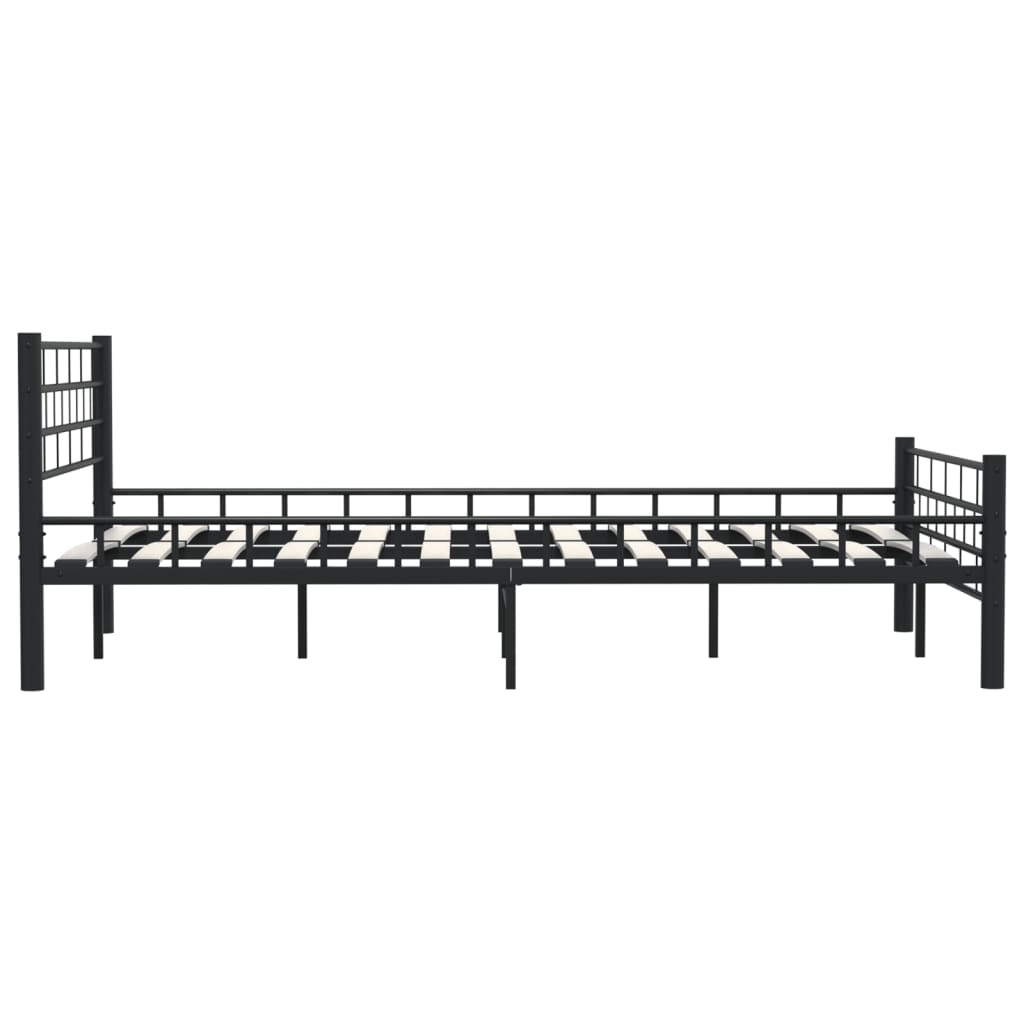 Bettgestell Schwarz Stahl 140×200 cm