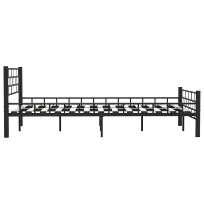 Bettgestell Schwarz Stahl 140×200 cm