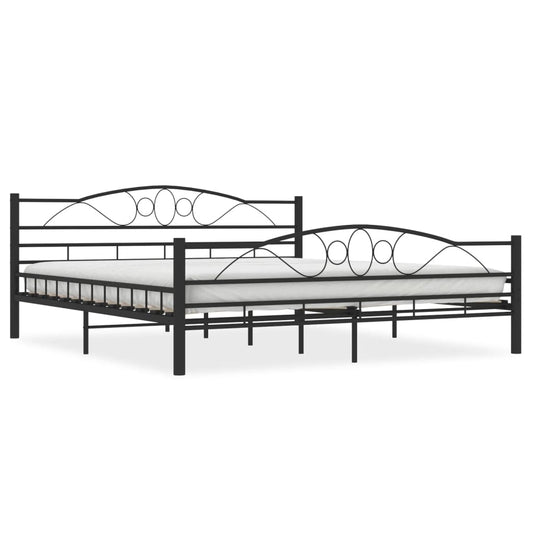 Bettgestell Schwarz Stahl 180×200 cm