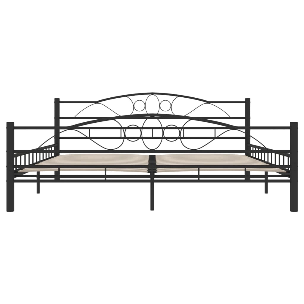 Bettgestell Schwarz Stahl 180×200 cm