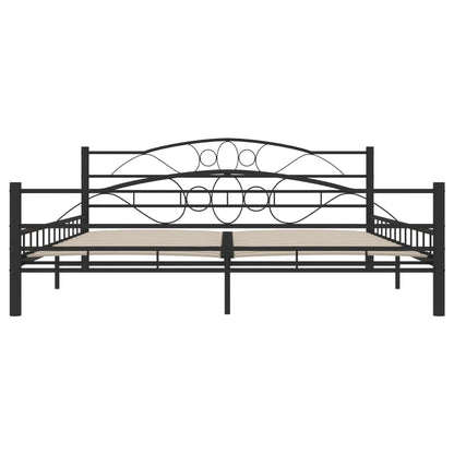 Bettgestell Schwarz Stahl 180×200 cm