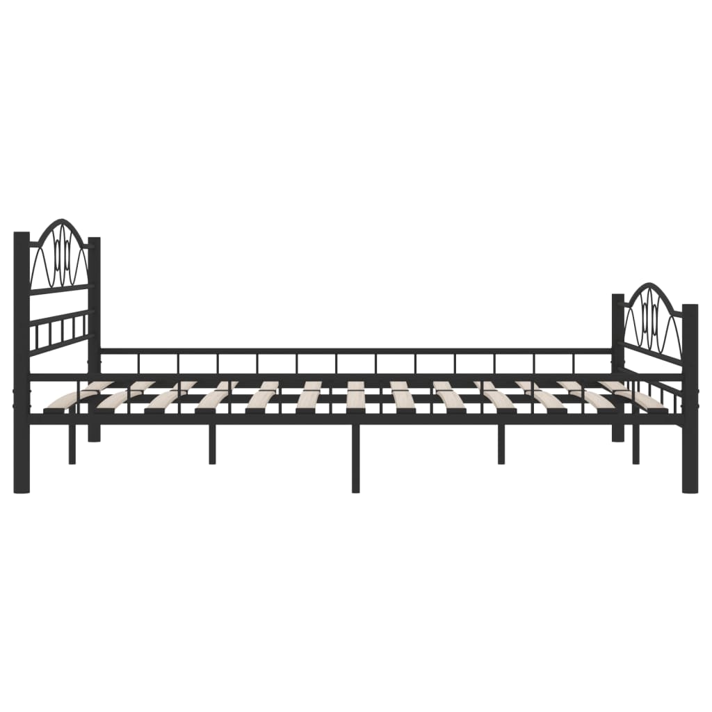 Bettgestell Schwarz Stahl 180×200 cm