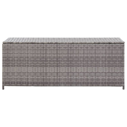 Garten-Auflagenbox Grau 150x50x60 cm Poly Rattan