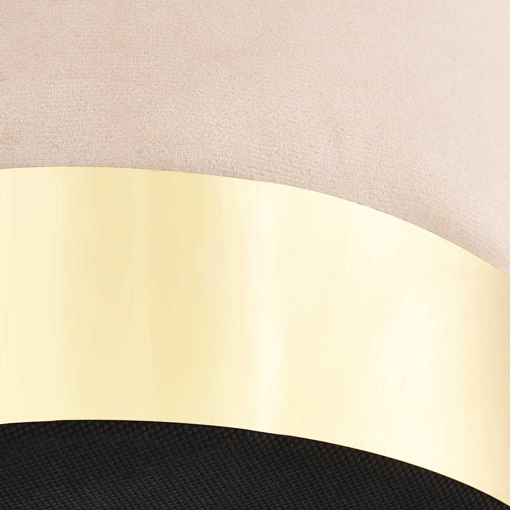 Hocker Aprikose und Golden Samt 28 x 36 cm