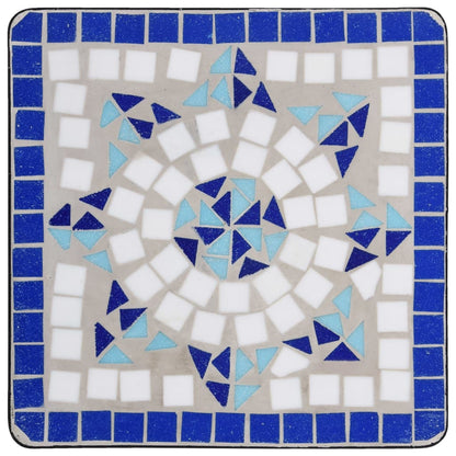 Beistelltisch Mosaik Keramik Blau und Weiß