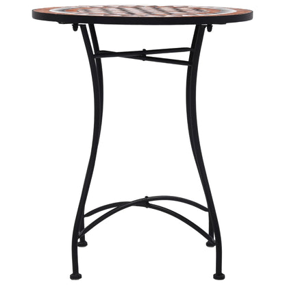 Bistrotisch Mosaik Keramik Braun 60 cm