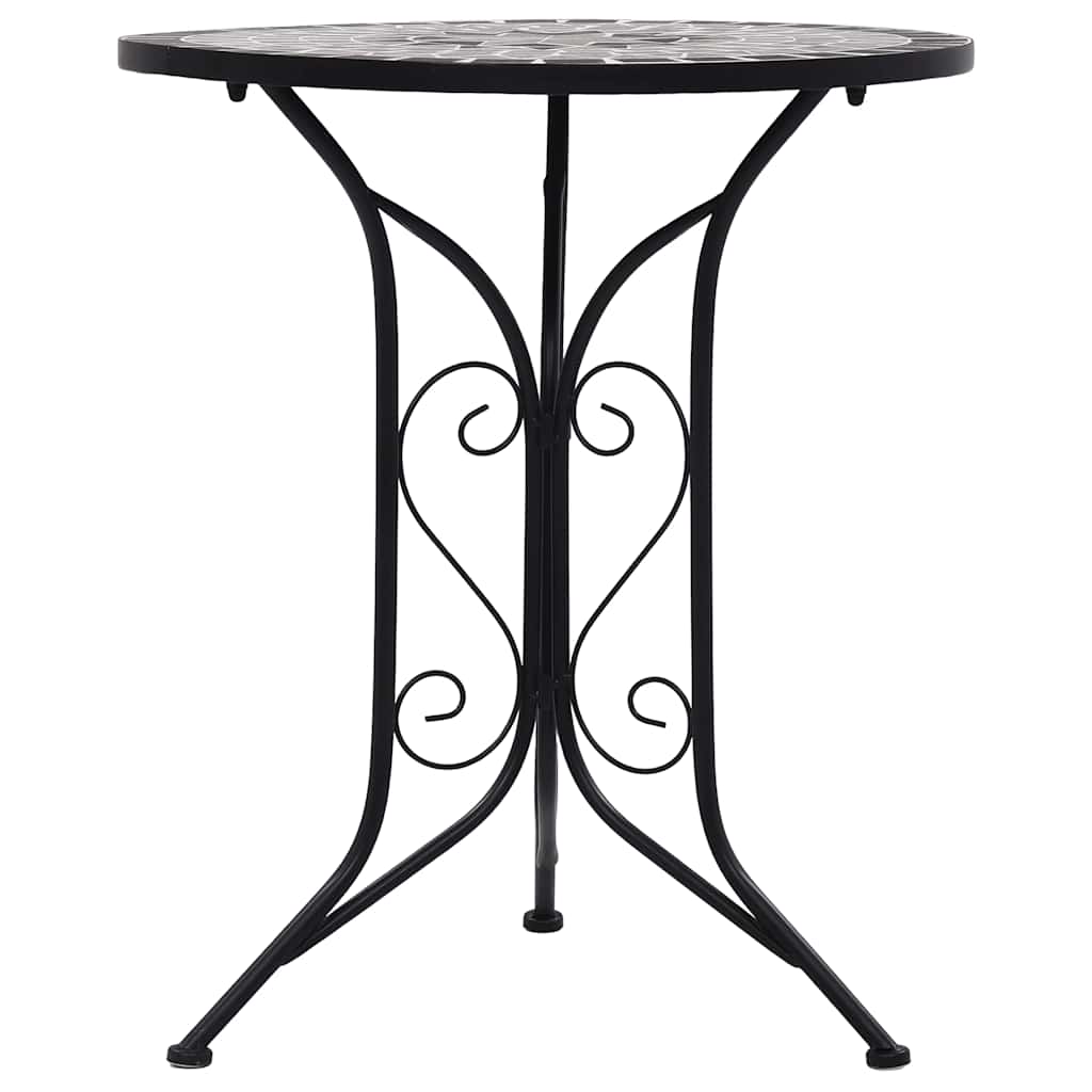 Mosaik-Bistrotisch Grau 60 cm Keramik