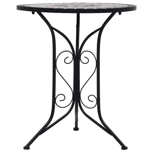Mosaik-Bistrotisch Grau 60 cm Keramik