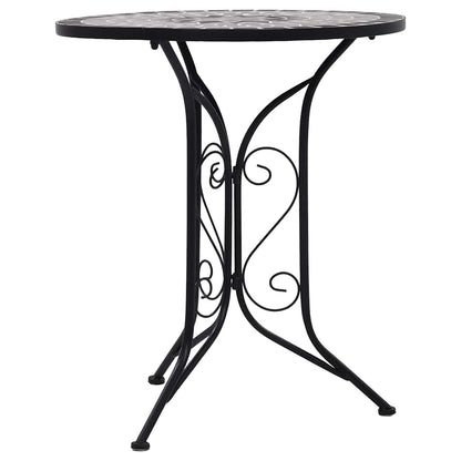 Mosaik-Bistrotisch Grau 60 cm Keramik