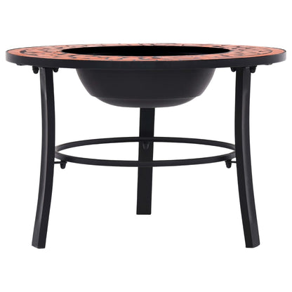 Feuerstelle Mosaik Keramik Terracotta 68 cm