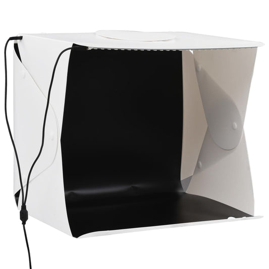 LED-Lichtbox für Fotostudio Klappbar 40×34×37 cm Plastik Weiß
