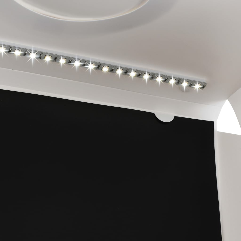 LED-Lichtbox für Fotostudio Klappbar 40×34×37 cm Plastik Weiß