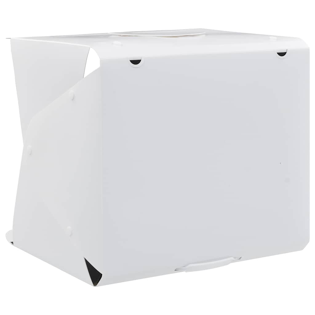LED-Lichtbox für Fotostudio Klappbar 40×34×37 cm Plastik Weiß