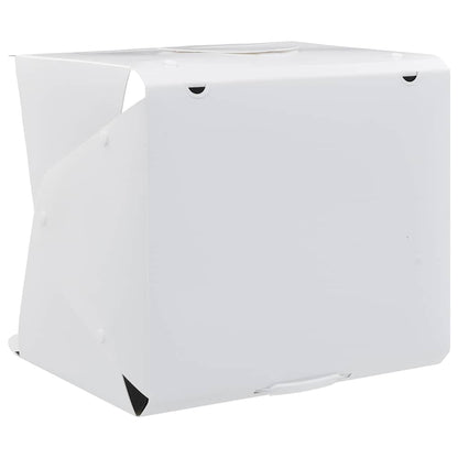 LED-Lichtbox für Fotostudio Klappbar 40×34×37 cm Plastik Weiß