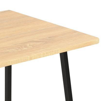 Skrivebord med reol sort og eg 102×50×117 cm