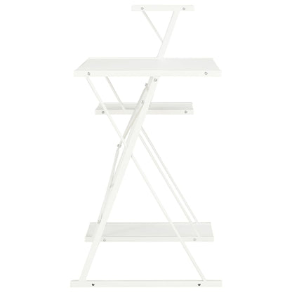 Schreibtisch mit Regal Weiß 116×50×93 cm