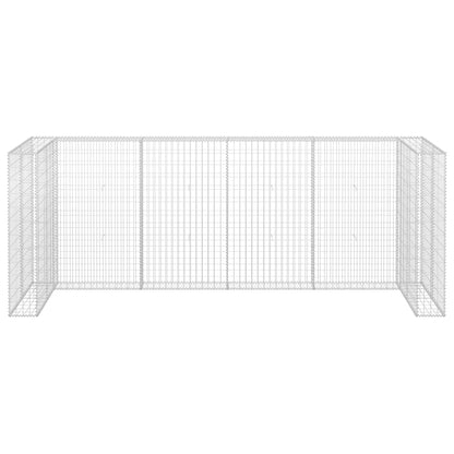 Gabionenwand für Mülltonnen Verzinkter Stahl 320×100×120 cm