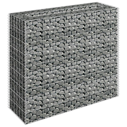 Gabionen-Hochbeet Verzinkter Stahl 90×30×90 cm
