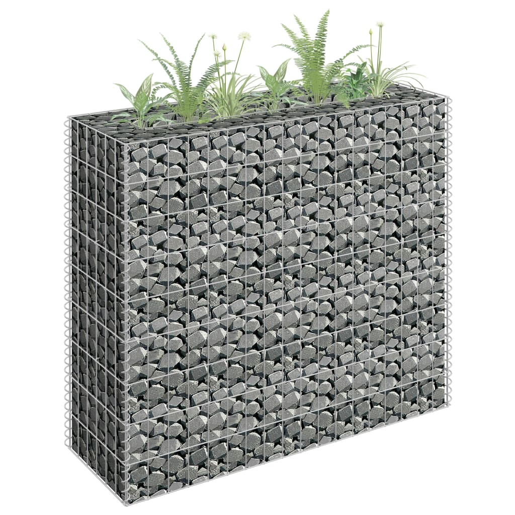 Gabionen-Hochbeet Verzinkter Stahl 90×30×90 cm