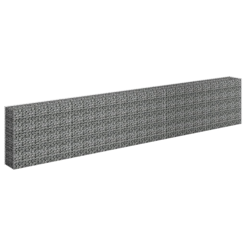 Gabionen-Hochbeet Verzinkter Stahl 450×30×90 cm