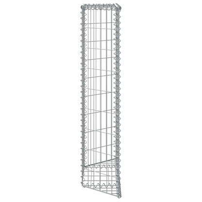 Gabionen-Hochbeet Trapezform Verzinkter Stahl 80x20x100 cm
