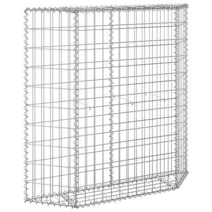 Gabionen-Hochbeet Trapezform Verzinkter Stahl 100x20x100 cm
