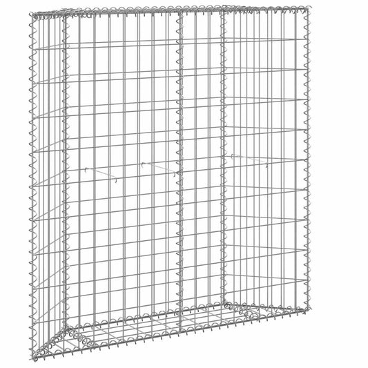 Gabionen-Hochbeet Trapezform Verzinkter Stahl 100x20x100 cm
