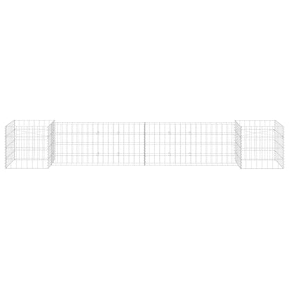 H-förmiger Gabionen-Pflanzkorb Stahldraht 260x40x40 cm