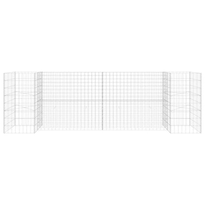 H-förmiger Gabionen-Pflanzkorb Stahldraht 260x40x80 cm