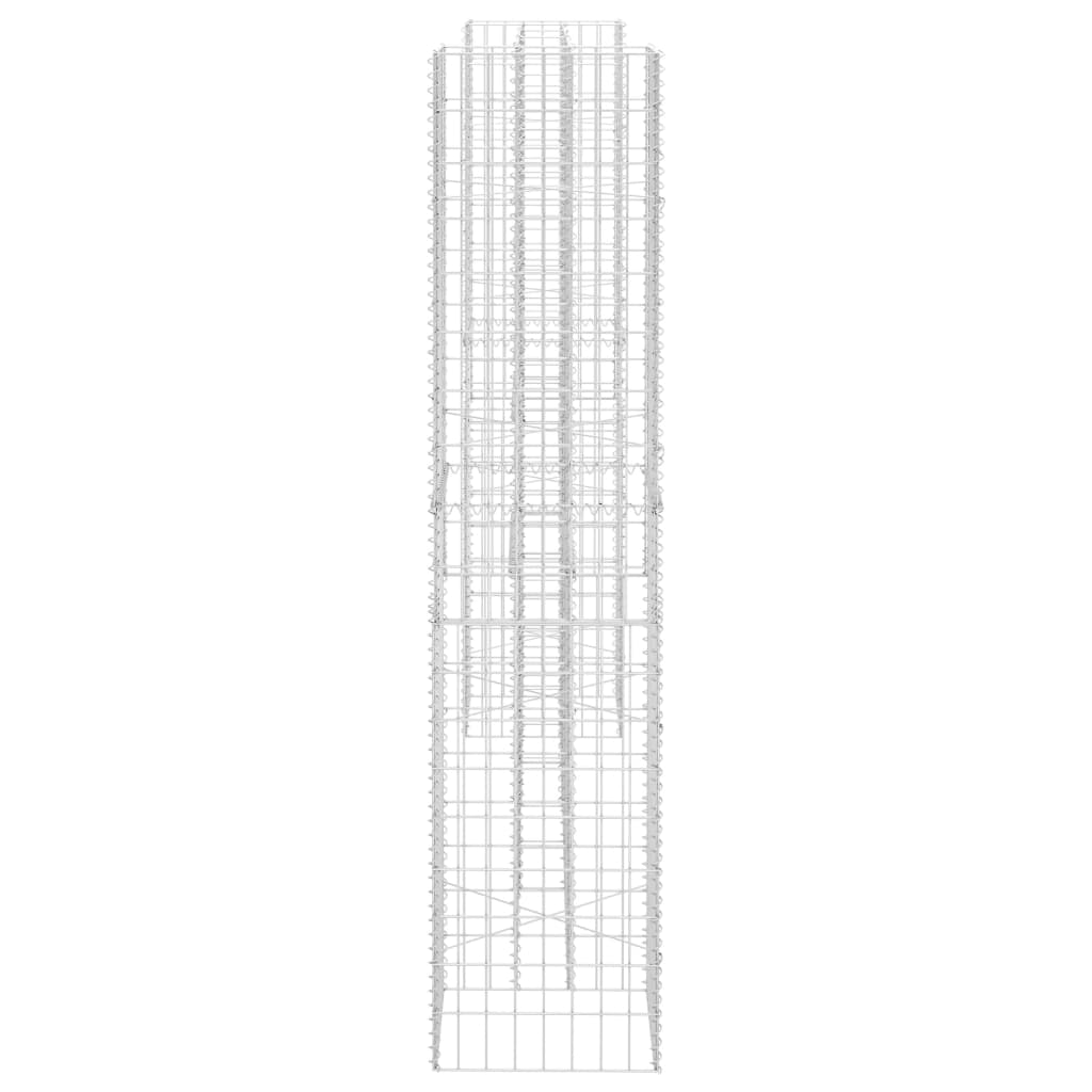 H-förmiger Gabionen-Pflanzkorb Stahldraht 260x40x180 cm