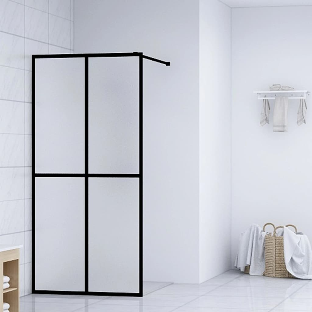 Duschwand für Walk-in Dusche Mattes Sicherheitsglas 90x195 cm