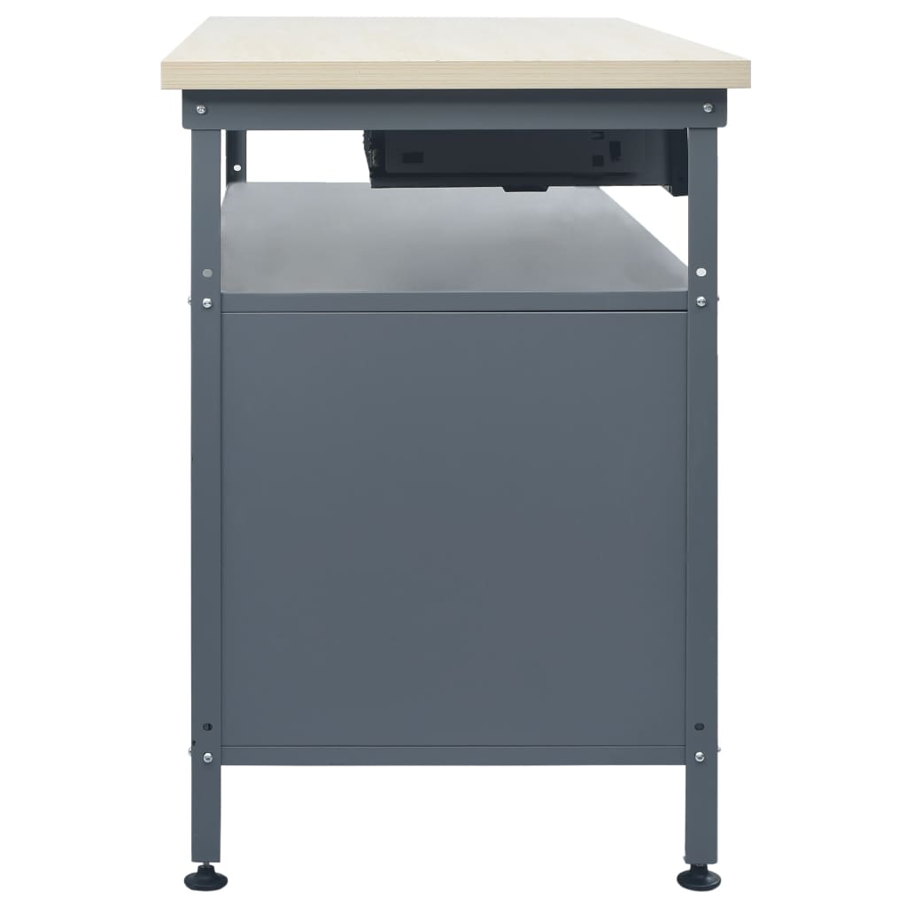 Werkbank Schwarz 120x60x85 cm Stahl