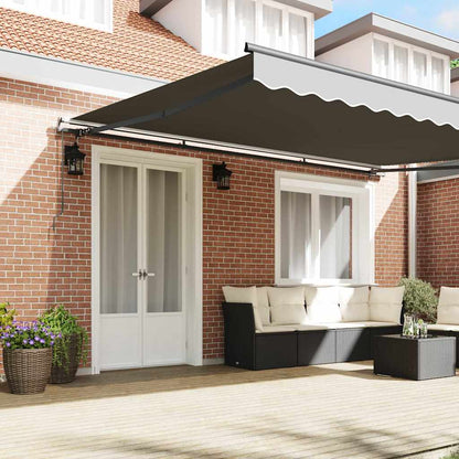 Markise Manuell Anthrazit 4.5 x 2.5 m Metall