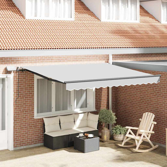 Markise mit Manuell Anthrazit 3 x 2,5 m Metall
