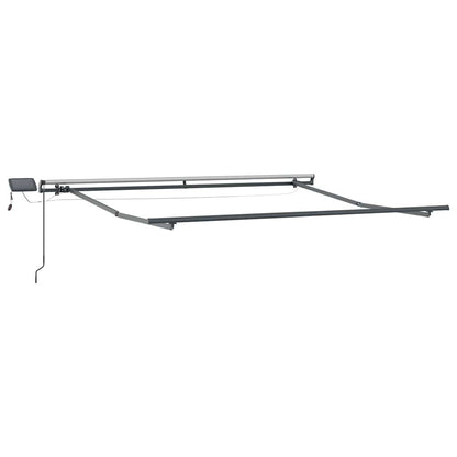 Markise mit Manuell Anthrazit 3,5 x 2,5 m Metall