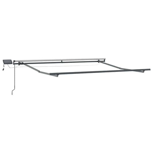 Markise mit Manuell Anthrazit 3,5 x 2,5 m Metall