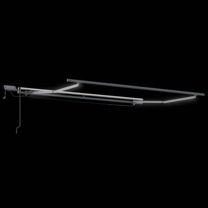 Markise mit Manuell Anthrazit 3,5 x 2,5 m Metall