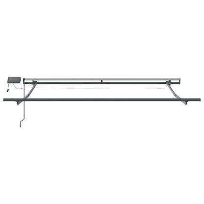 Markise mit Manuell Anthrazit 3,5 x 2,5 m Metall