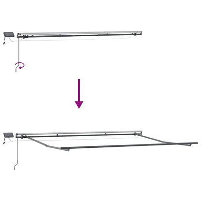Markise mit Manuell Anthrazit 4.5 x 2.5 m Metall