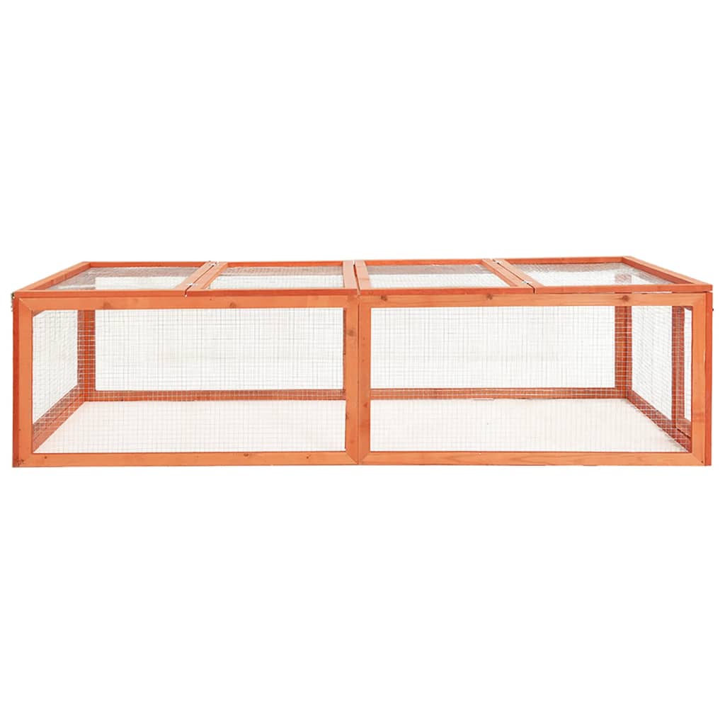 Kaninchenstall 183x90x46,5 cm Massivholz Tanne