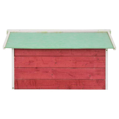 Roboter-Rasenmäher Garage 72x87x50 cm Rot Weiß Tannenholz