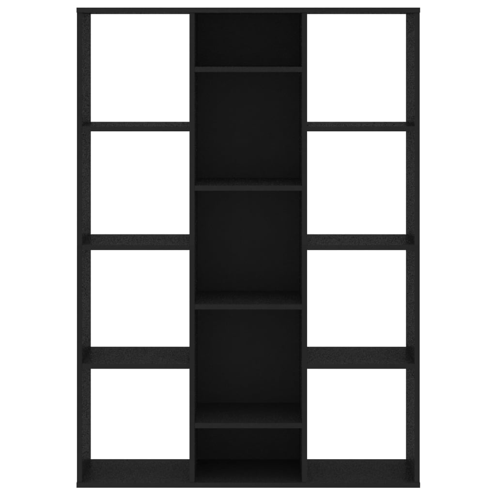 Raumteiler/Bücherregal Schwarz 100x24x140 cm Holzwerkstoff